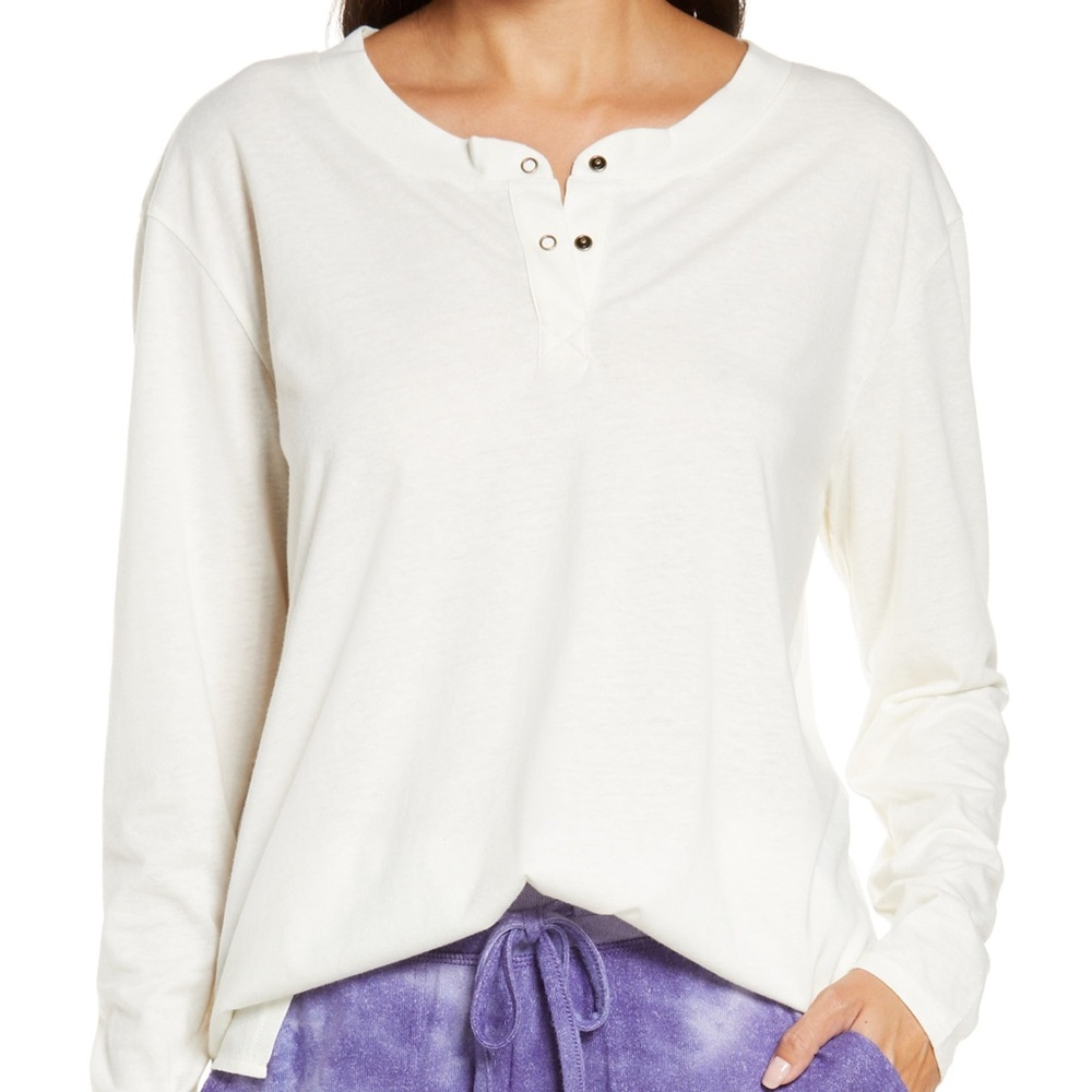 NWT Bp. Women's Henley Top in Ivory